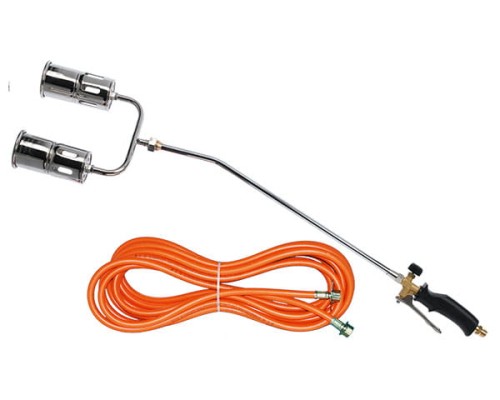 Palnik 2-dyszowy turbo 60 mm do papy + wąż