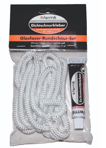 ZESTAW sznur uszczelniający 6mm + klej FERMIT 17ml (30g)
